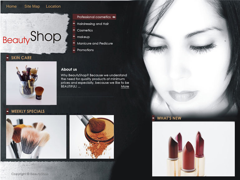 Web Design Beauty Shop